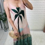 Vestido Longo com Estampa de Coqueiro – Moda Feminina Verão 2021
