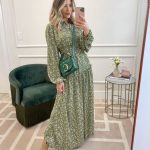 Vestido Estampa Floral Verde