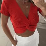 Blusa Cropped Tricot Olivia Laranja (3)