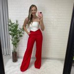 Calça Pantalona Vermelha Luana (1)